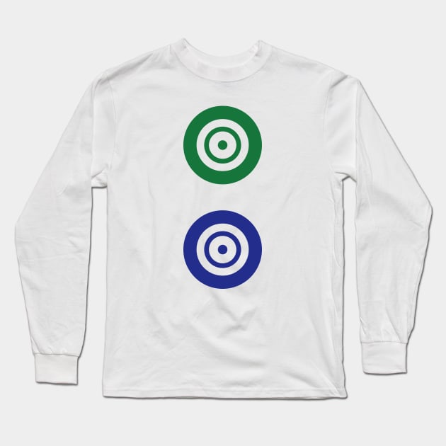 Two Circle Wheel Dot Er Tong 筒 Tile. It's Mahjong Time! Long Sleeve T-Shirt by Teeworthy Designs